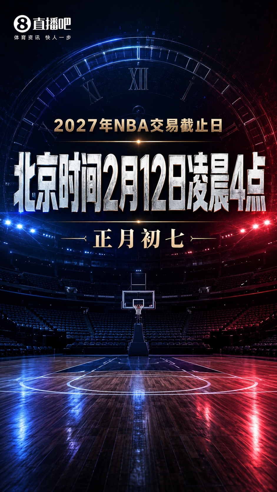 交易截止日敲定:正月初七凌晨4点,NBA各队仅一周续约窗口